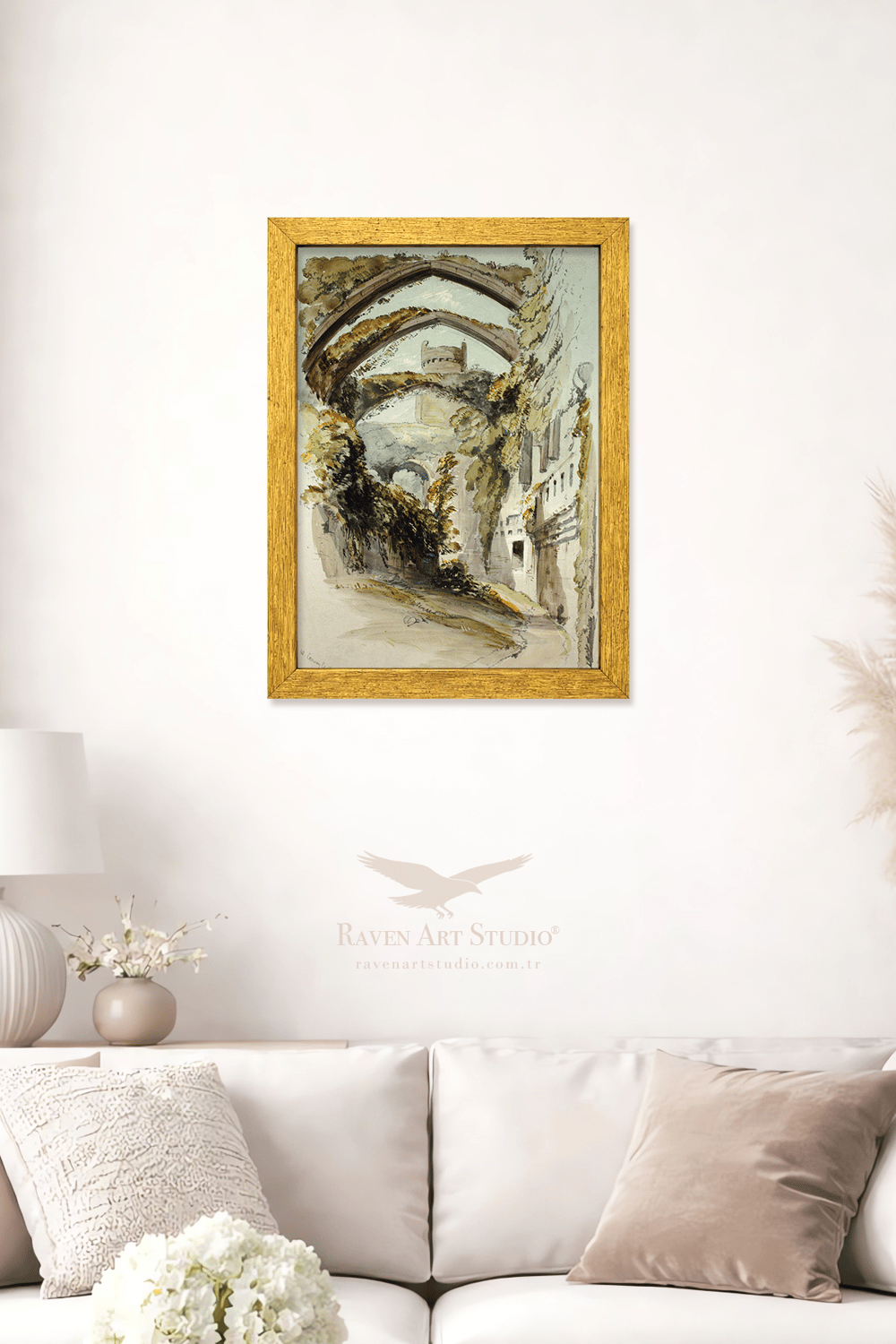 Potala A3-30x42cm Antik Altın Resim Fotoğraf Belge Poster Evrak Çerçevesi Korumalı Kırılmaz Pleksi Cam