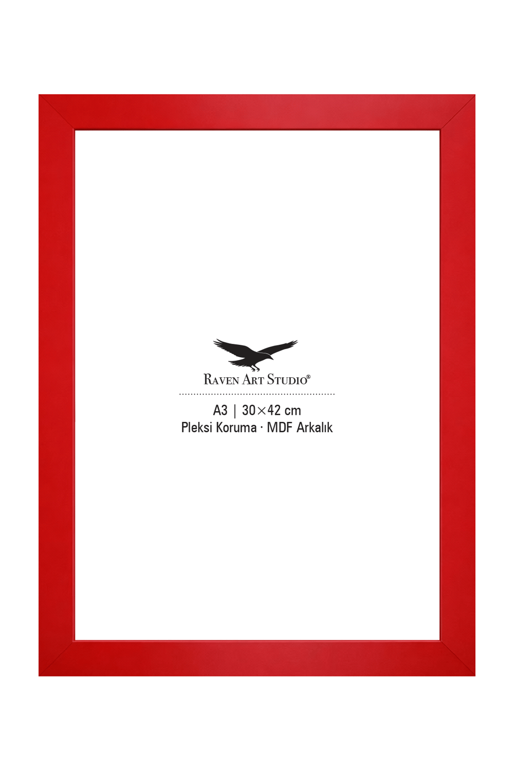 Potala A3-30x42cm Kırmızı Resim Fotoğraf Belge Poster Evrak Çerçevesi Korumalı Kırılmaz Pleksi Cam