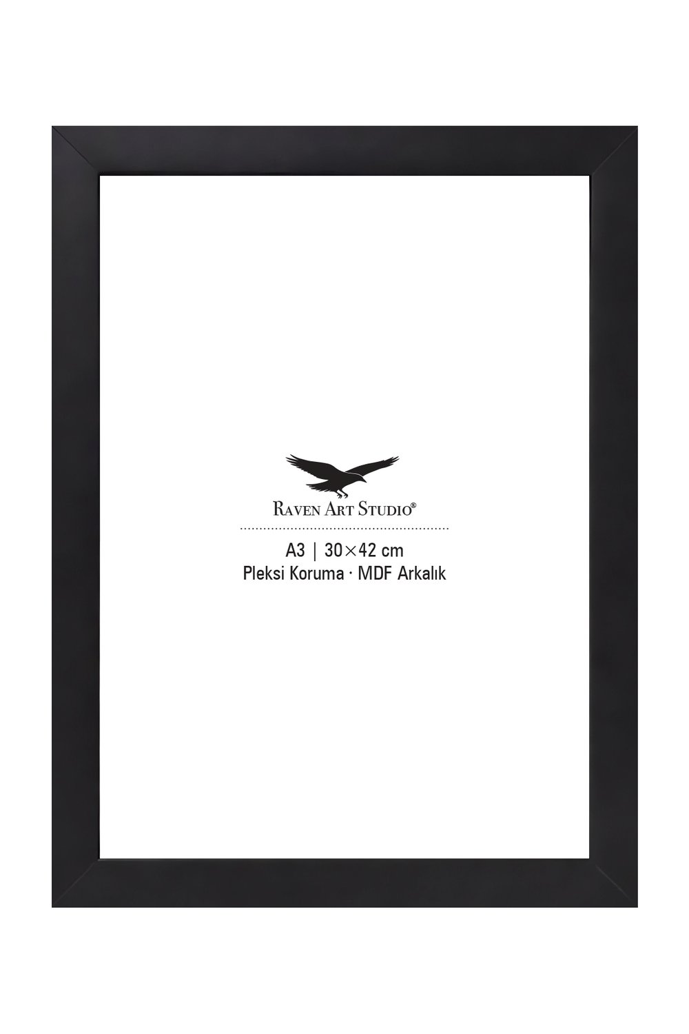 Potala A3-30x42cm Siyah Resim Fotoğraf Belge Poster Evrak Çerçevesi Korumalı Kırılmaz Pleksi Cam