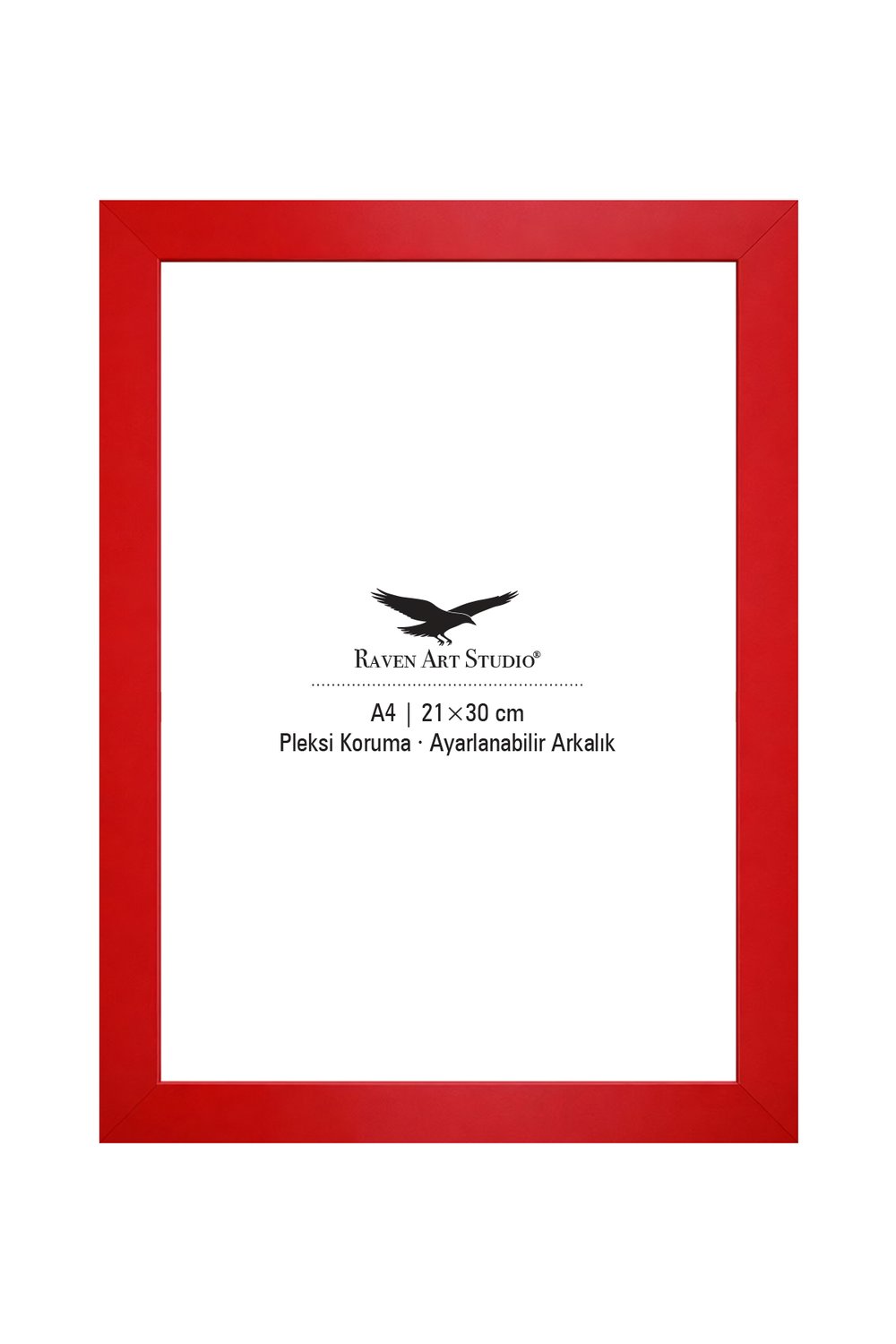 Potala A4-21x30cm Kırmızı Resim Fotoğraf Belge Poster Evrak Çerçevesi Korumalı Kırılmaz Pleksi Cam