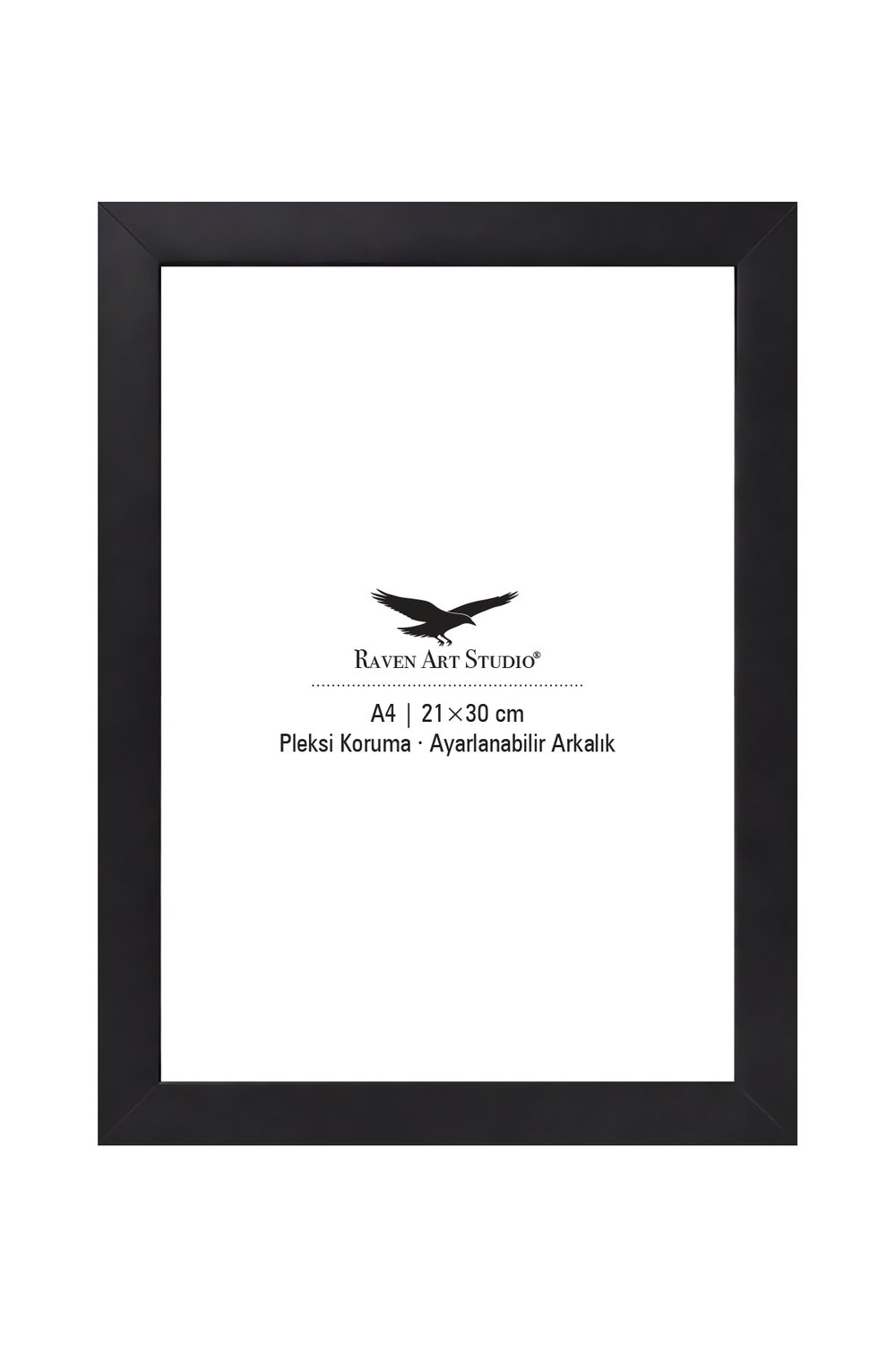 Potala A4-21x30cm Siyah Resim Fotoğraf Belge Poster Evrak Çerçevesi Korumalı Kırılmaz Pleksi Cam