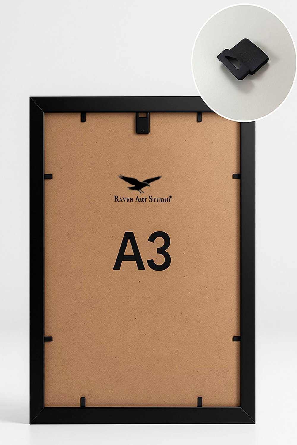 Madame A3-30x42cm Siyah Korumalı Kırılmaz Pleksi Cam Resim Fotoğraf Belge Poster Evrak Çerçevesi