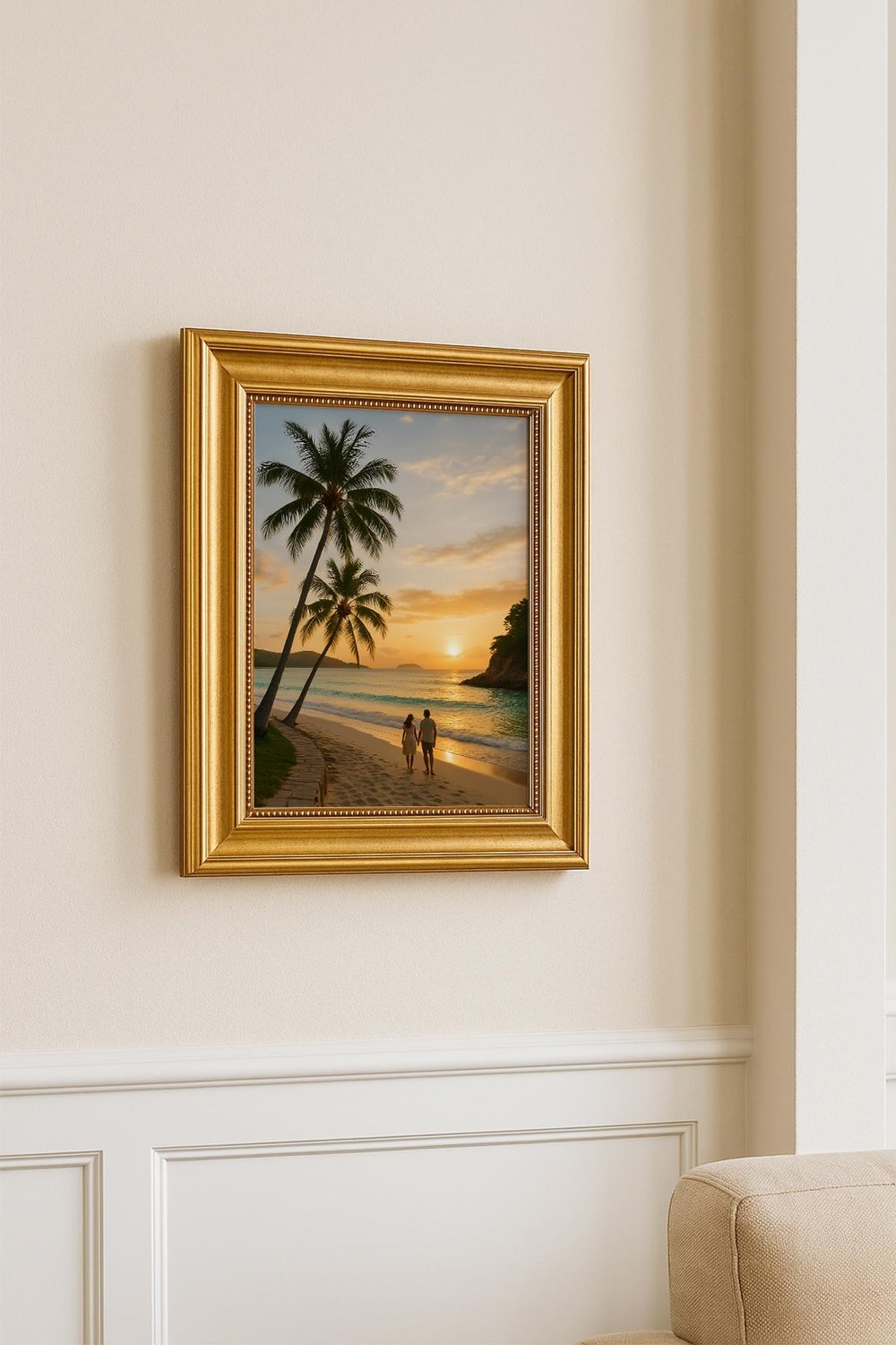 Madame A3-30x42cm Altın Korumalı Kırılmaz Pleksi Cam Resim Fotoğraf Belge Poster Evrak Çerçevesi