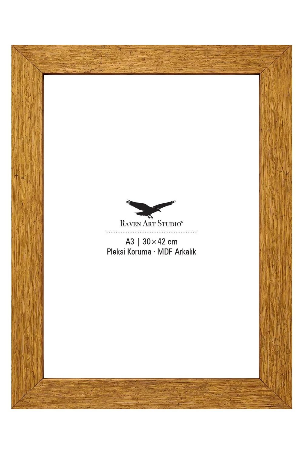 Modern A3-30x42cm Antik Altın Korumalı Kırılmaz Pleksi Cam Resim Fotoğraf Belge Poster Evrak Çerçevesi