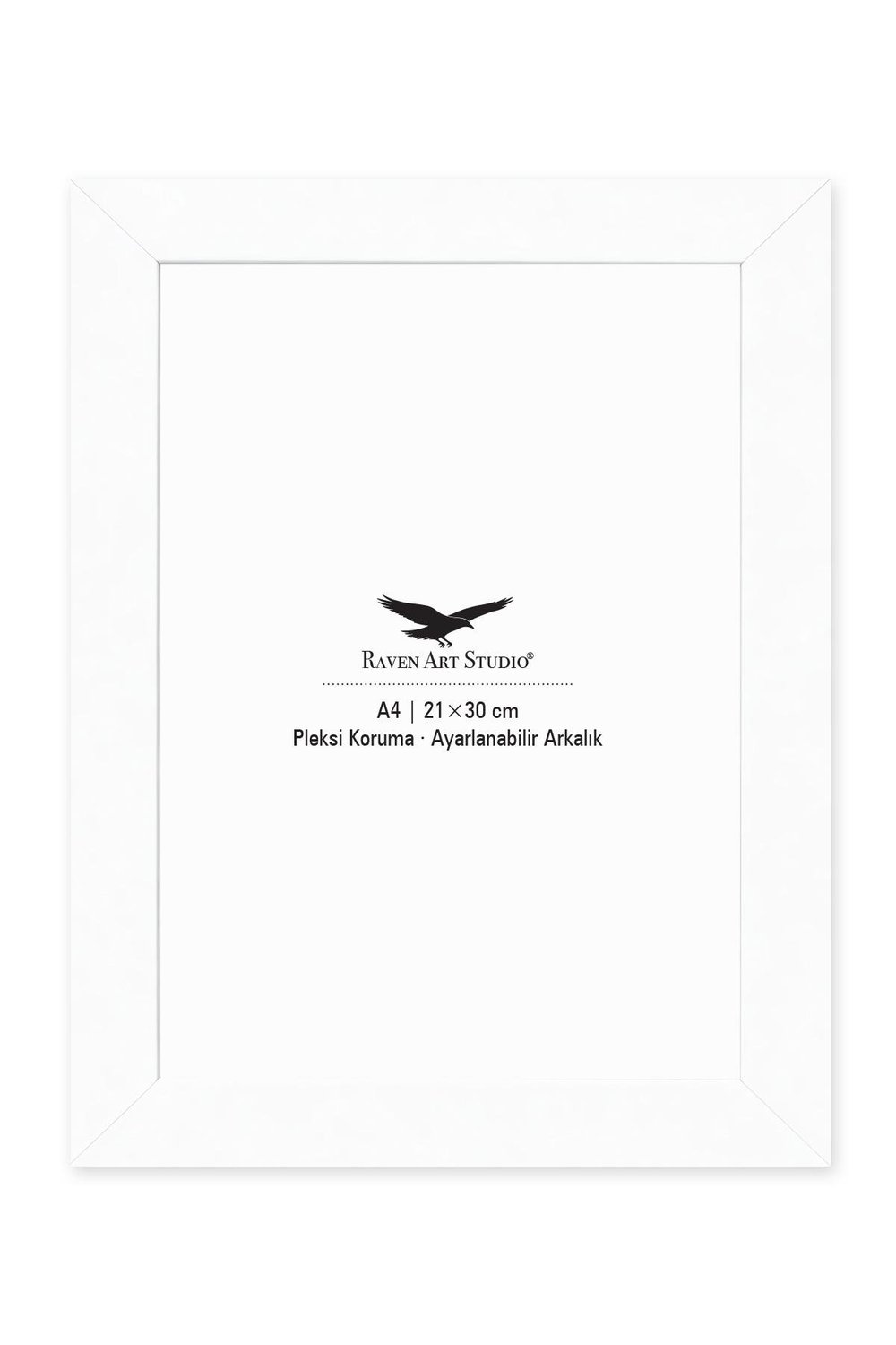 Modern A4-21x30cm Beyaz Resim Fotoğraf Belge Poster Evrak Çerçevesi Korumalı Kırılmaz Pleksi Cam