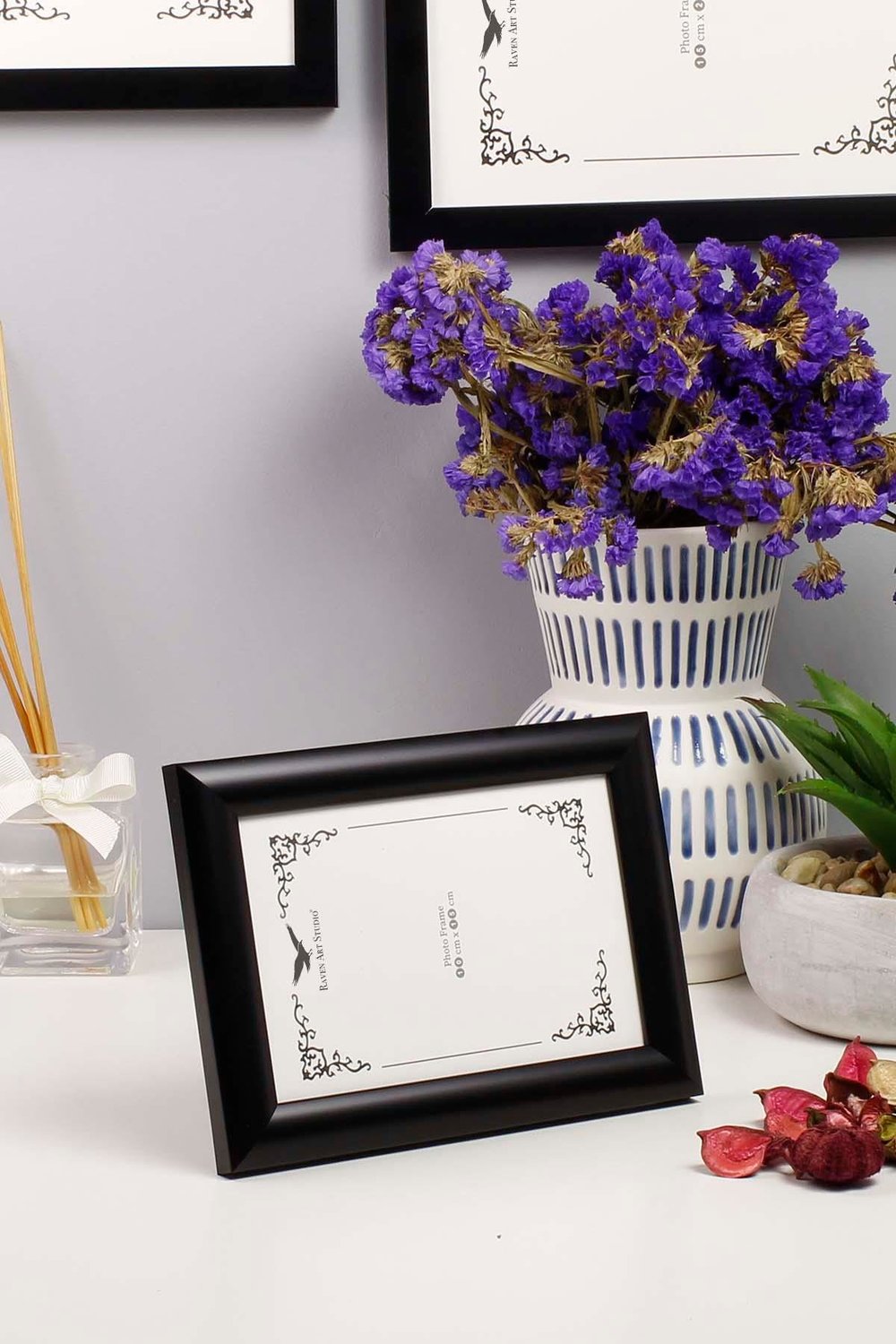 Pergamon 10x15cm Siyah Resim Fotoğraf Belge Poster Evrak Çerçevesi Korumalı Kırılmaz Pleksi Cam