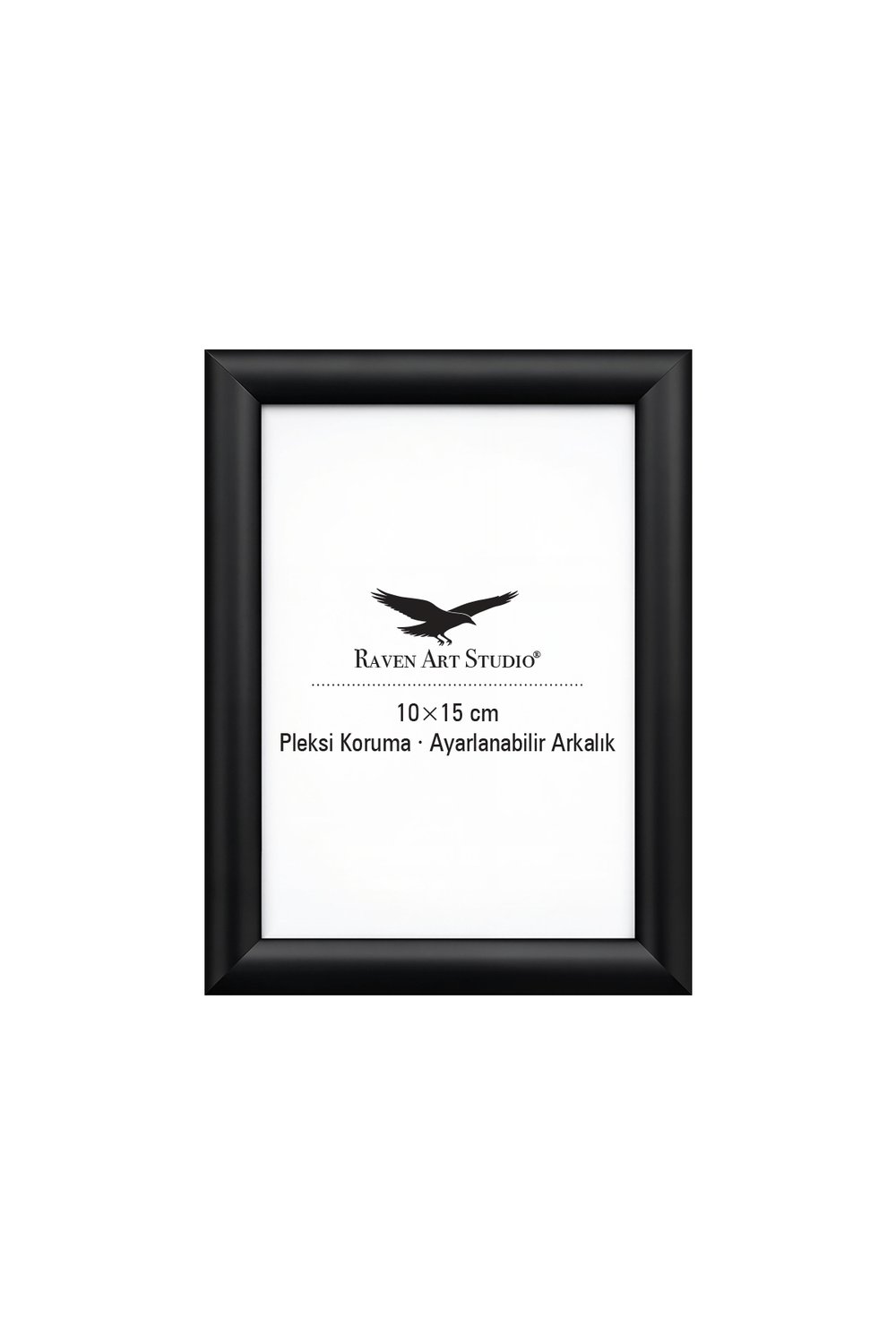 Pergamon 10x15cm Siyah Resim Fotoğraf Belge Poster Evrak Çerçevesi Korumalı Kırılmaz Pleksi Cam