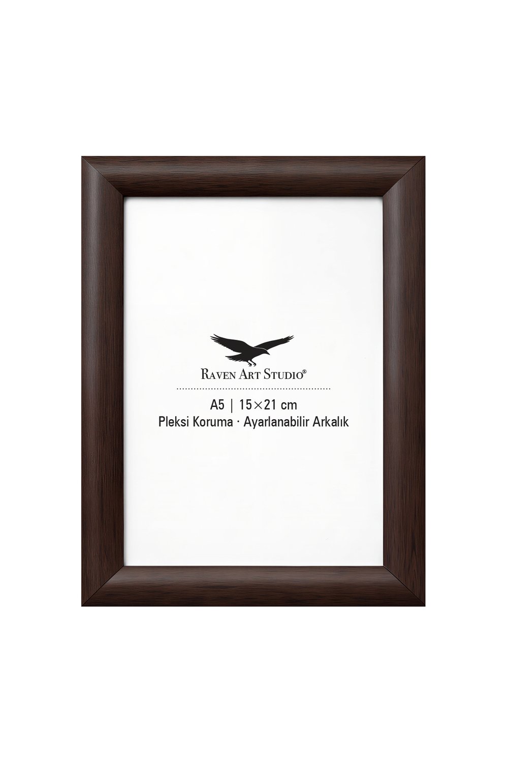 Pergamon 15x21cm Kahverengi Resim Fotoğraf Belge Poster Evrak Çerçevesi Korumalı Kırılmaz Pleksi Cam