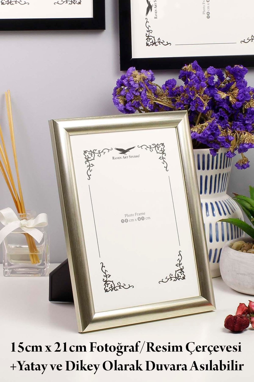 Pergamon 15x21cm Platin Resim Fotoğraf Belge Poster Evrak Çerçevesi Korumalı Kırılmaz Pleksi Cam