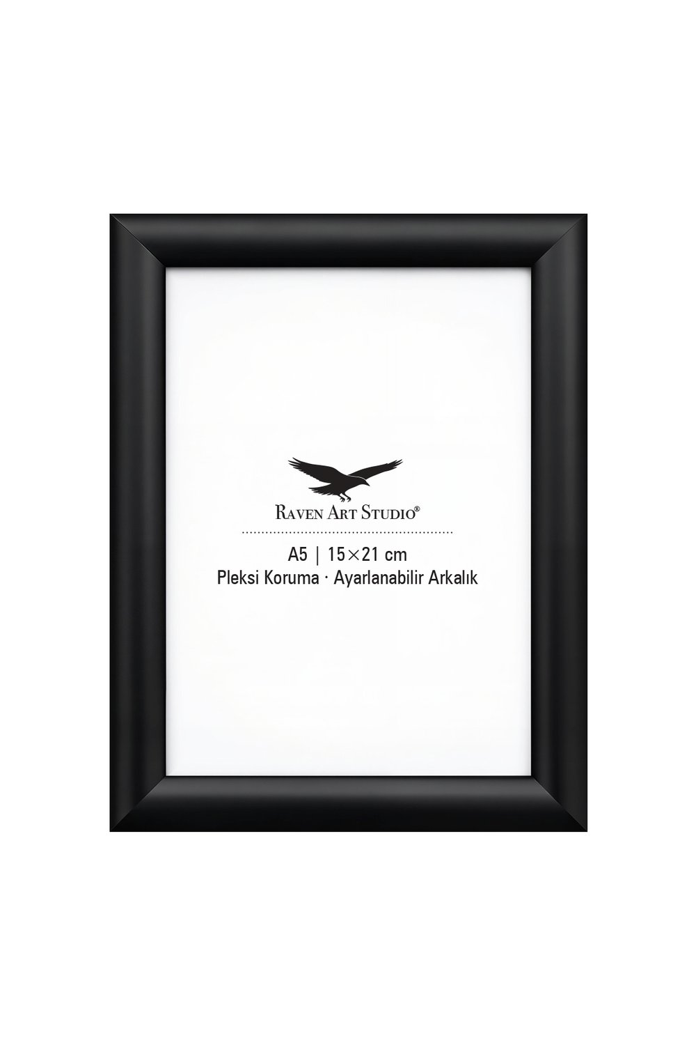 Pergamon 15x21cm Siyah Resim Fotoğraf Belge Poster Evrak Çerçevesi Korumalı Kırılmaz Pleksi Cam