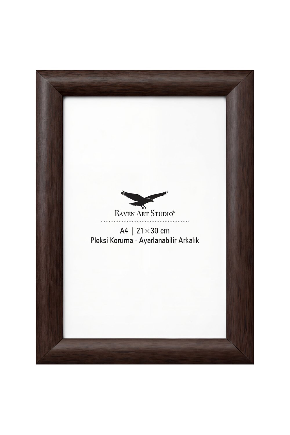 Pergamon A4-21x30cm Kahverengi Resim Fotoğraf Belge Poster Evrak Çerçevesi Korumalı Kırılmaz Pleksi Cam