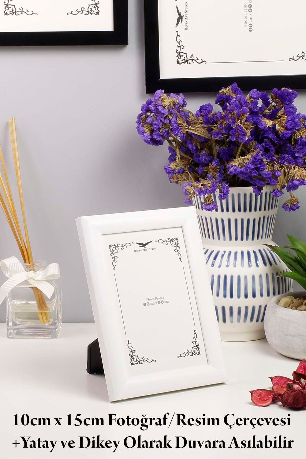 Pergamon Beyaz 3lü Set 10x15cm + 13x18cm + 15x21cm Korumalı Kırılmaz Pleksi Cam