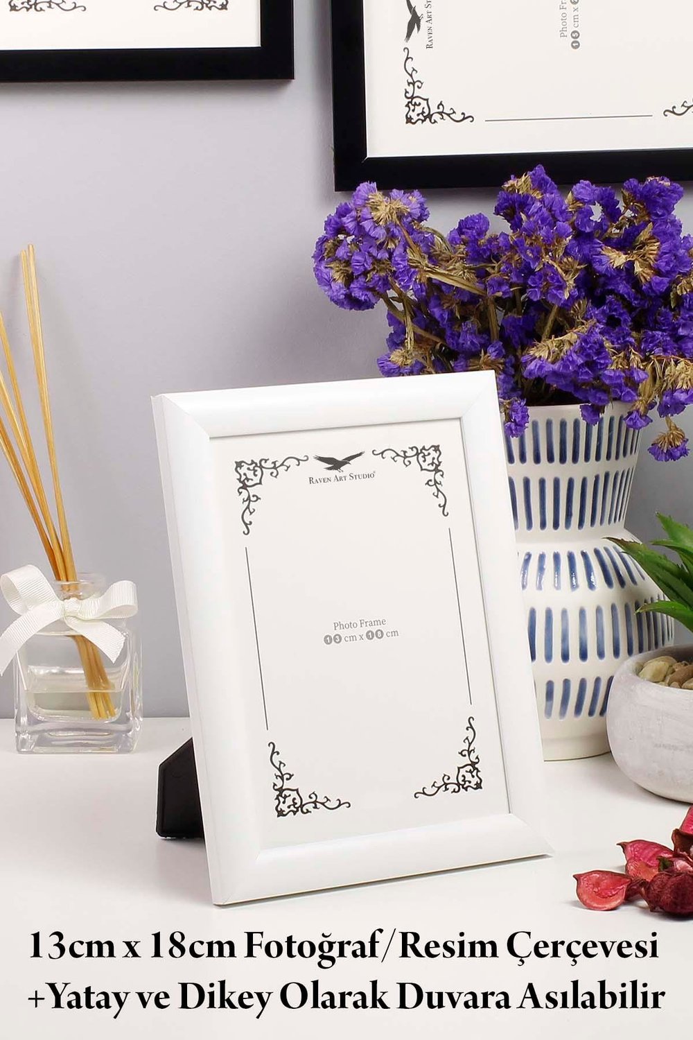 Pergamon Beyaz 3lü Set 10x15cm + 13x18cm + 15x21cm Korumalı Kırılmaz Pleksi Cam