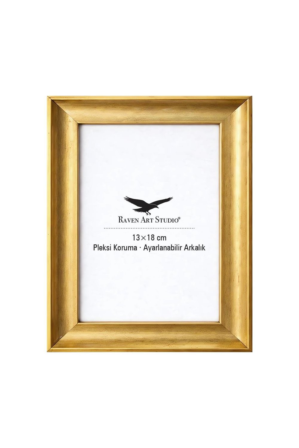 Pyramid 13x18cm Altın Resim Fotoğraf Belge Poster Evrak Çerçevesi Korumalı Kırılmaz Pleksi Cam