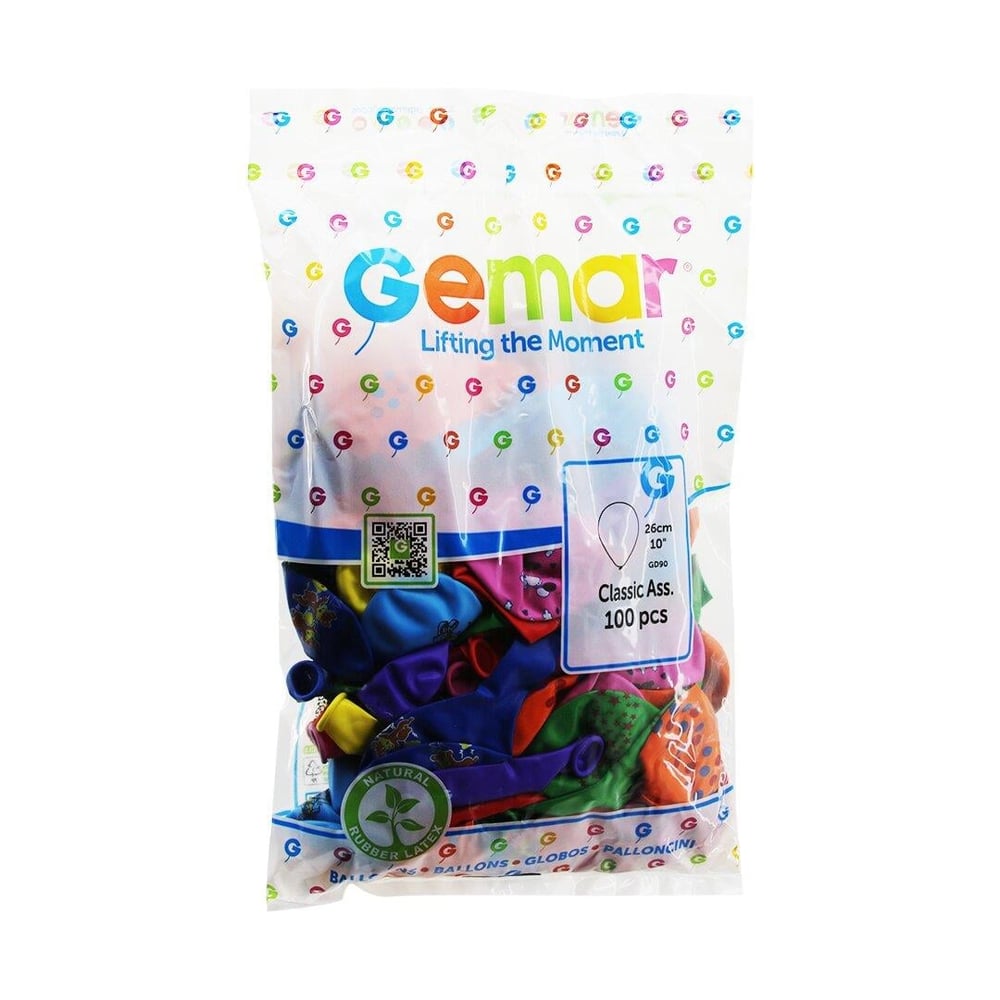 10 İNÇ - 26CM KARIŞIK RENKLİ BASKILI  BALON (5293)