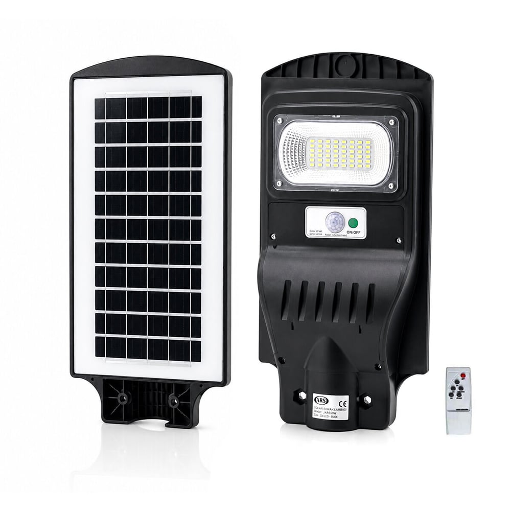 100W - 6500K SOLAR - GÜNEŞ ENERJİLİ SOKAK LAMBASI - ARMATÜR SENSÖRLÜ BAHÇE-BALKON-SOKAK ARS-348964 (5293)