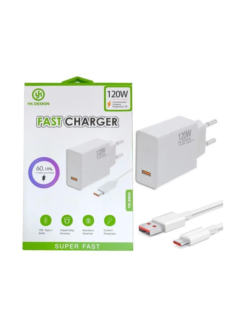 120W Süper Hızlı Şarj Cihazı - USB Type-C (5293)