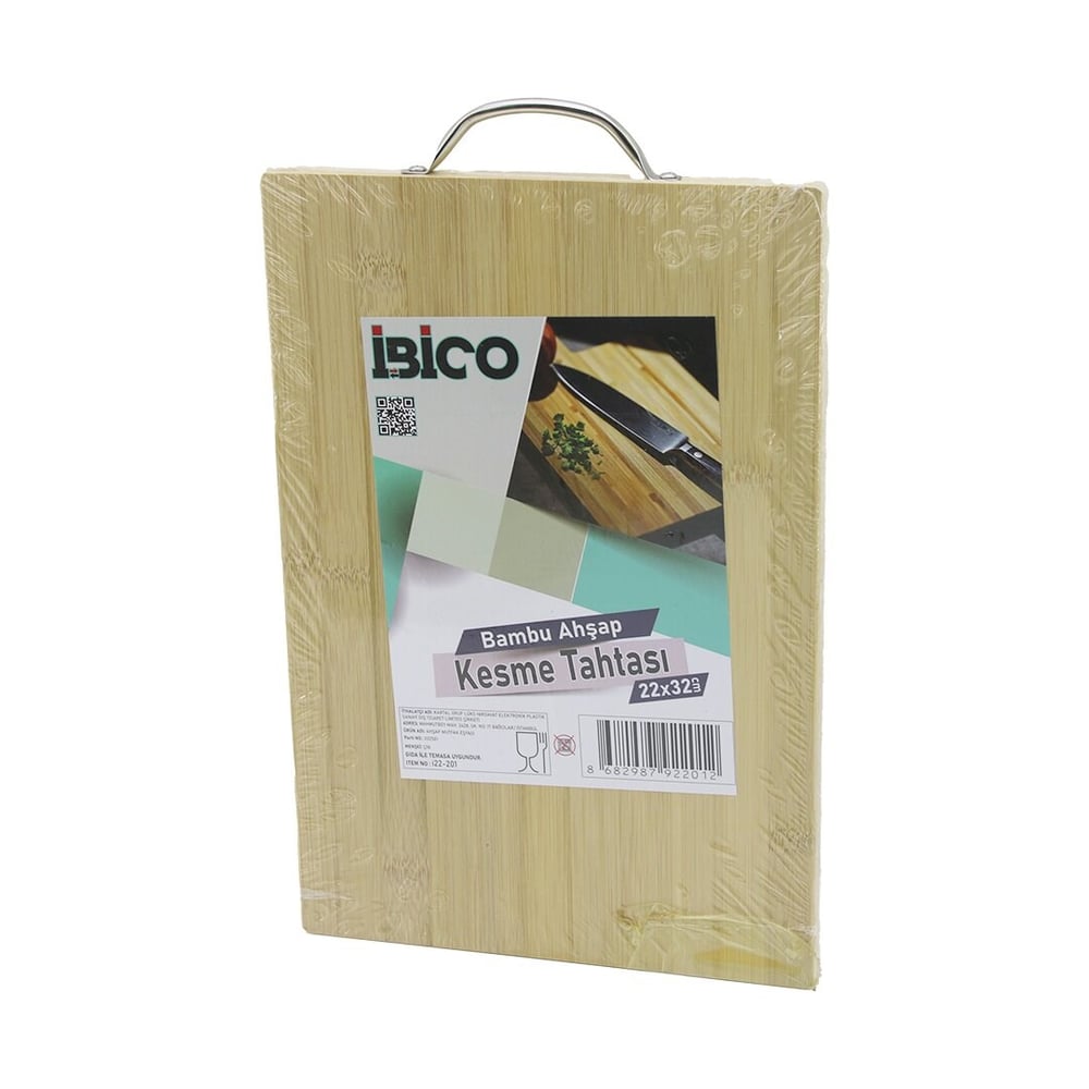 22X32 X 1.7CM LUX AHŞAP BAMBU KESİM PANOSU - KESME TAHTASI METAL KULPLU (5293)