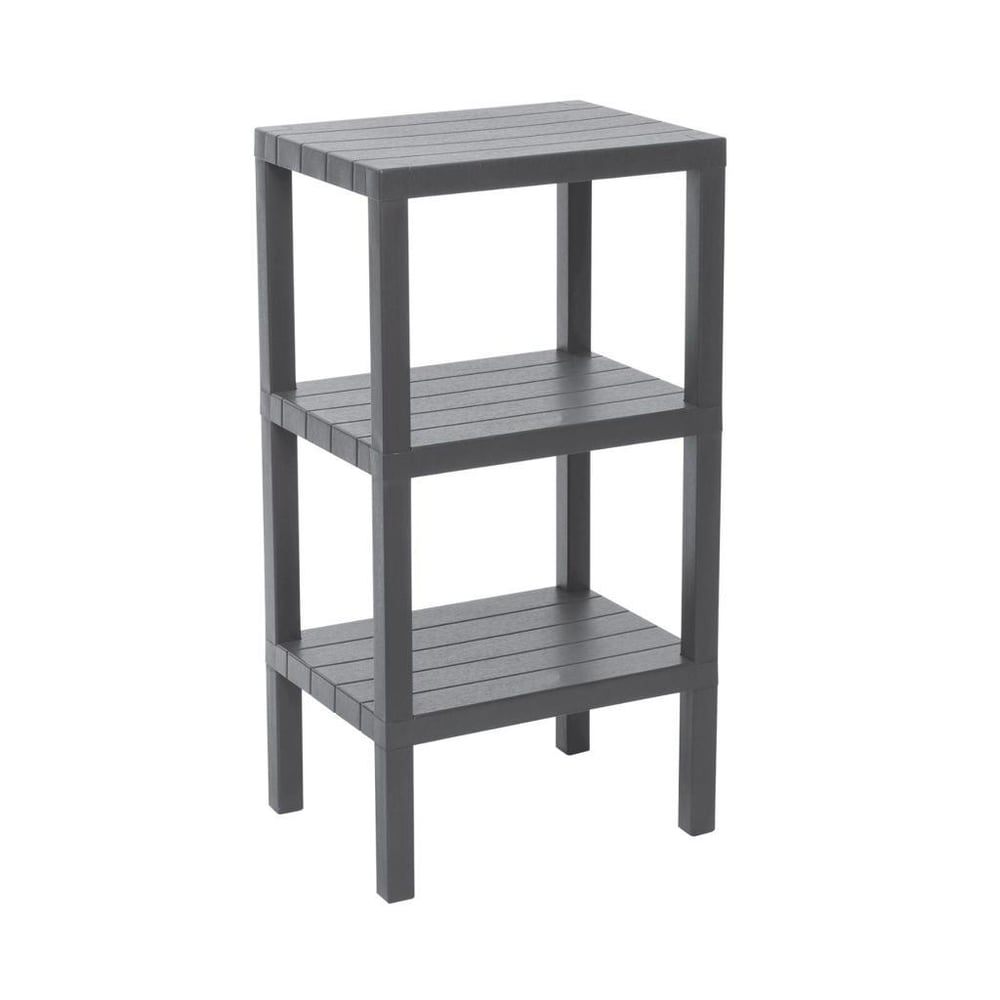 3 RAFLI GRİ MODÜLER ÜNİTE PLASTİK 38x29x74 cm (5293)