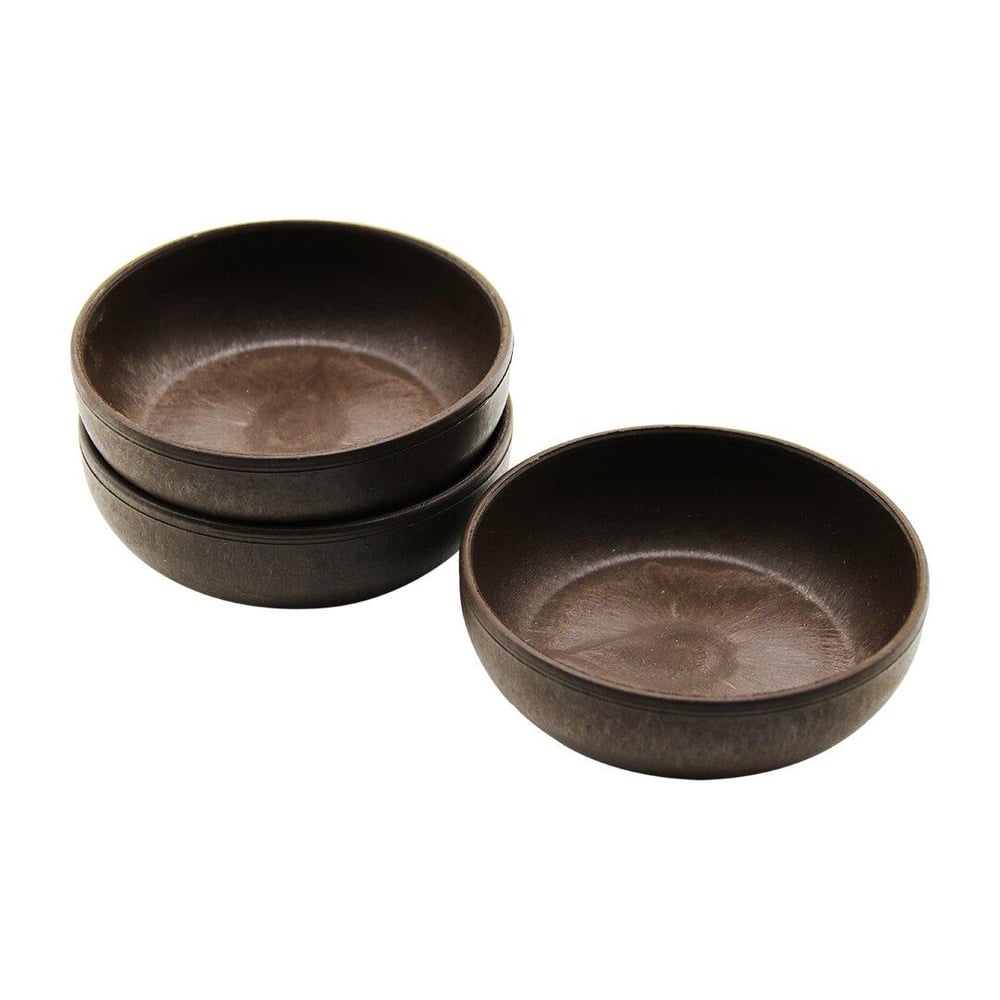 3PCS  NATUREL PLASTİK ÇEREZLİK  ÇAP: 10CM - DERİNLİK: 3CM (5293)