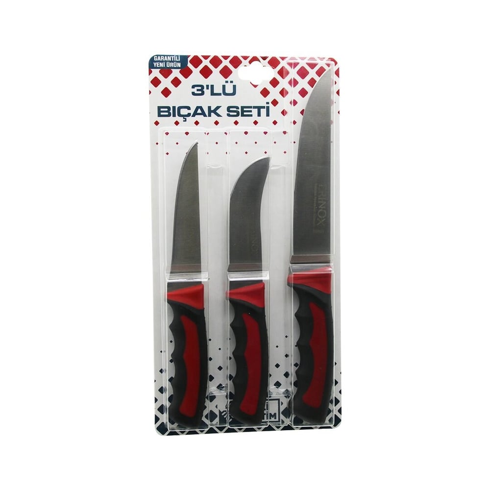 3PCS KURBAN BIÇAK SETİ R-032K--R-320Y--R-0403 KEMİK SIYIRMA - DERİ SOYMA=YÜZME - KURBAN BIÇAK (5293)