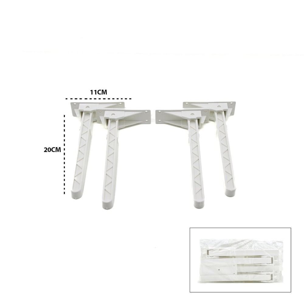 4 ADET BEYAZ SOFRA AYAK KOMPLE PLASTİK 20CM AÇ KAPA (5293)
