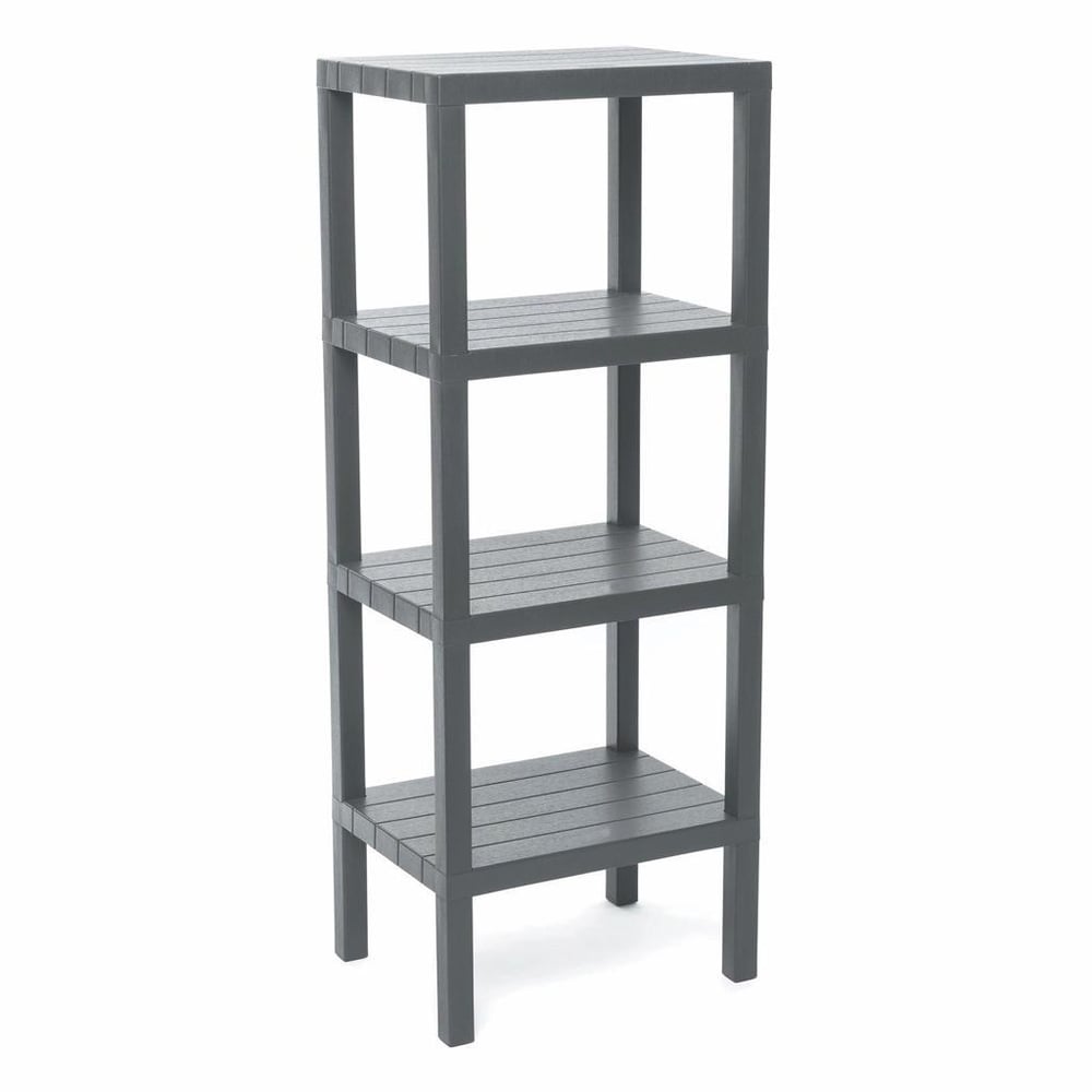 4 RAFLI GRİ MODÜLER ÜNİTE PLASTİK 38x29x100 cm (5293)