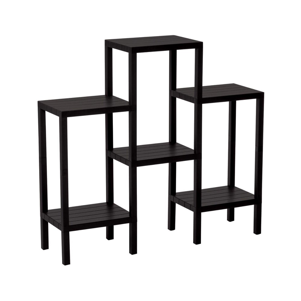 6 RAFLI - SİYAH MODÜLER ÜNİTE PLASTİK 108x100x29 cm (5293)