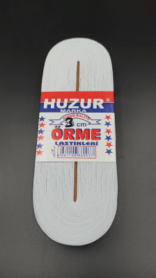 BEYAZ - 3CM PAÇA LASTİK YASSI GENİŞ 10MT. (5293)