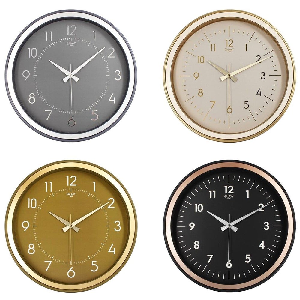GALAXY PREMİUM  1975-FG-AC-TA-KR SERİSİ  DUVAR SAATİ  KASA=SİYAH-İ.YEŞİL-GOLD-FÜME ÇERÇEVE:BAKIR-GOLD-KREM-GRİ - 37 CM (5293)