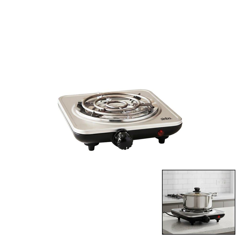 GÜMÜŞ TEK GÖZLÜ ELEKTRİKLİ OCAK 1000W 5 FARKLI AYARLANABİLİR ISI KONTORL KAYMAZ AYAK HIZLI ISINAN TAŞ  SCO-5065 (5293)