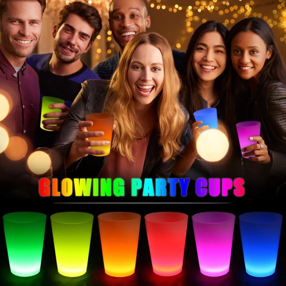 Glow Partisi Bardakları 6 Renk 6 Adet 1.5 oz 4.5 x 6.5 cm (5293)
