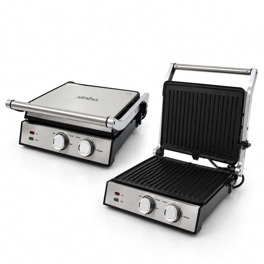 IZGARA VE TOST MAKİNESİ 4 DİLİM YAPIŞMAZ YÜZEY 2000W SSM-2598 (5293)