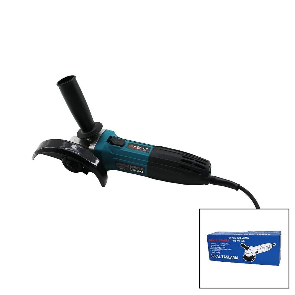 KUTULU   DEVİR AYARLI   1000W  SPRAL TAŞLAMA  125MM - 5500/11000/minute WS-10-125 (5293)