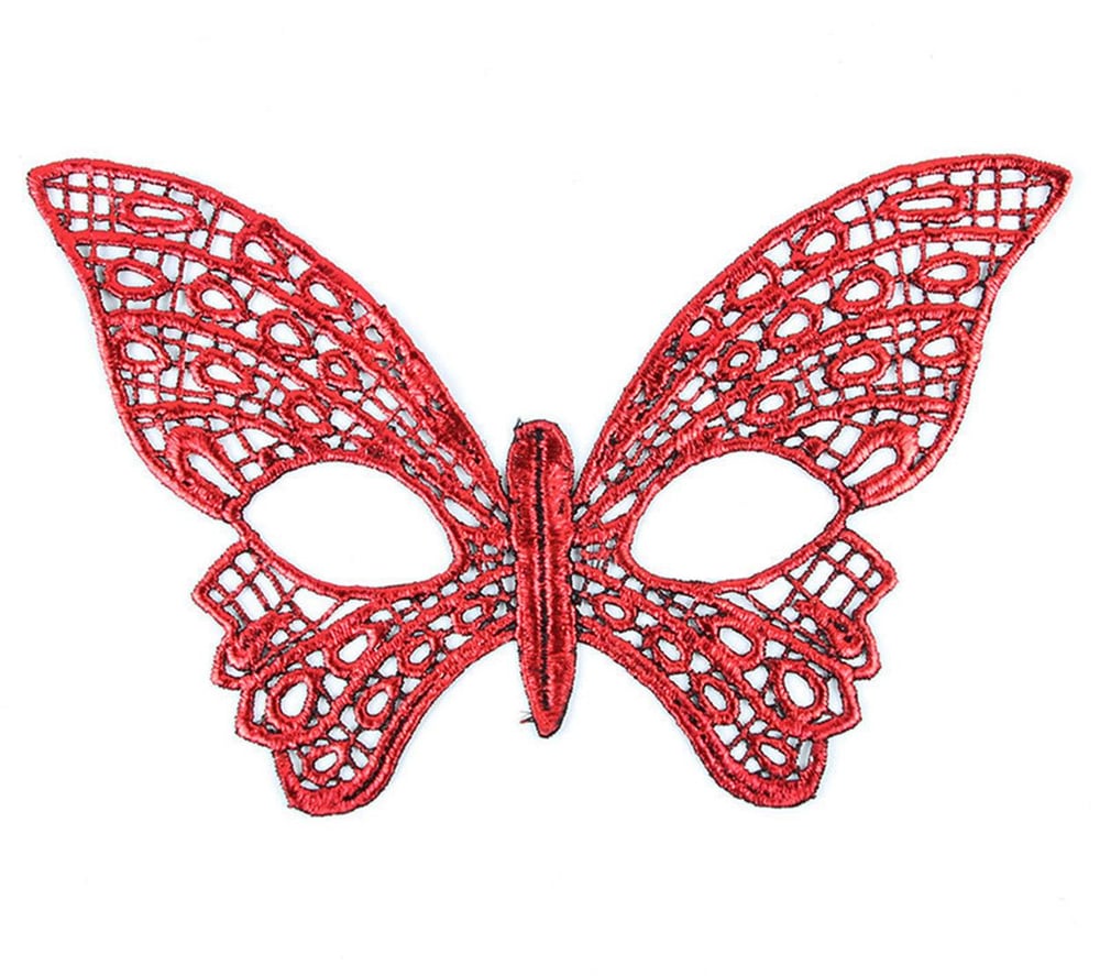 Kırmızı Dantel Masquerade Maskesi 7 No (5293)