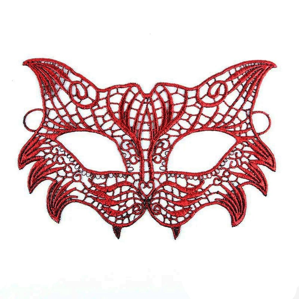 Kırmızı Dantel Masquerade Maskesi 8 No (5293)