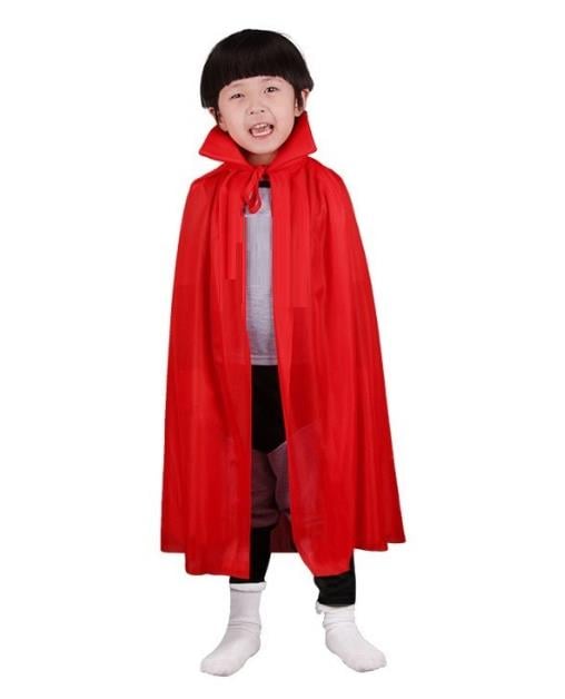 Kırmızı Renk Yakalı Pelerin Çocuk Boy 90 cm (5293)