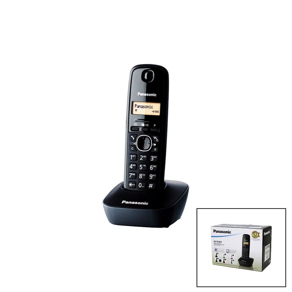 PANASONİC KX-TG1611 SİYAH - OVAL KABLOSUZ DİJİTAL TELSİZ TELEFON (5293)