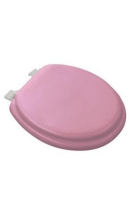 PEMBE YUMUŞAK KLOZET KAPAK BÜYÜK PUF 42x41 cm (5293)