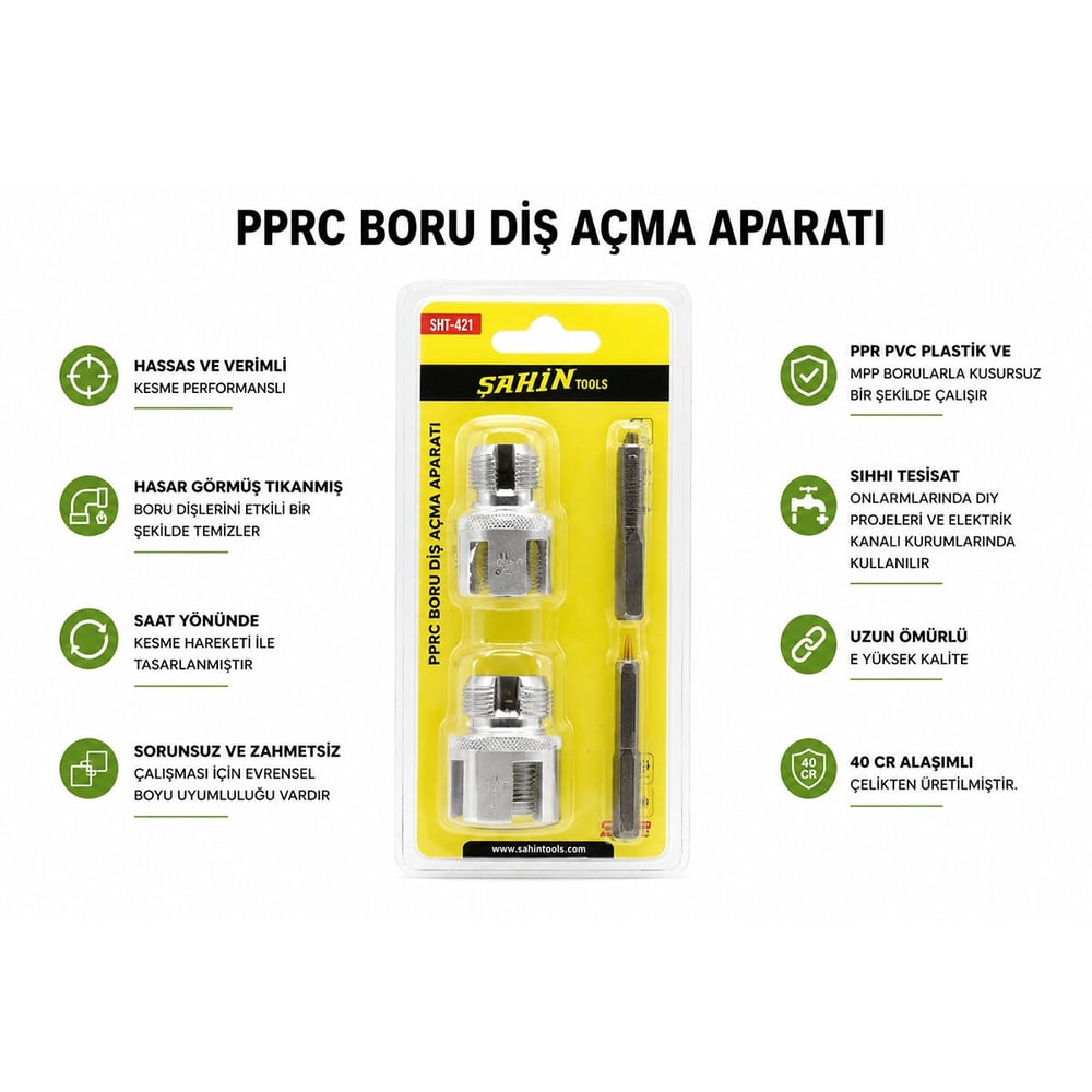 PPRC BORU DİŞ AÇMA MATKAP UÇ APARAT (5293)