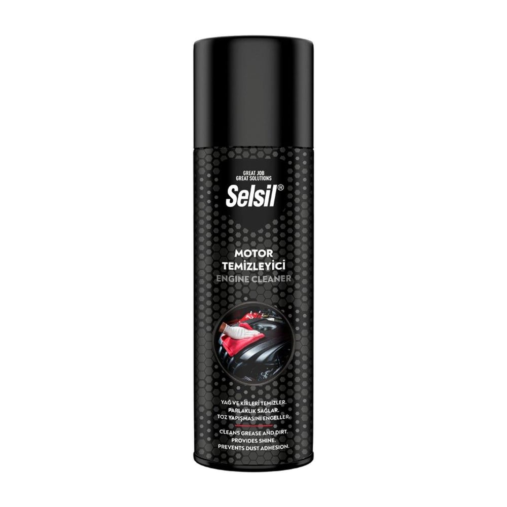 SELSİL OTO - ARAÇ MOTOR TEMİZLEYİCİ - PARLATICI - TOZ YAPIŞMA ENGELLEYİCİ SPREY 500ML (5293)
