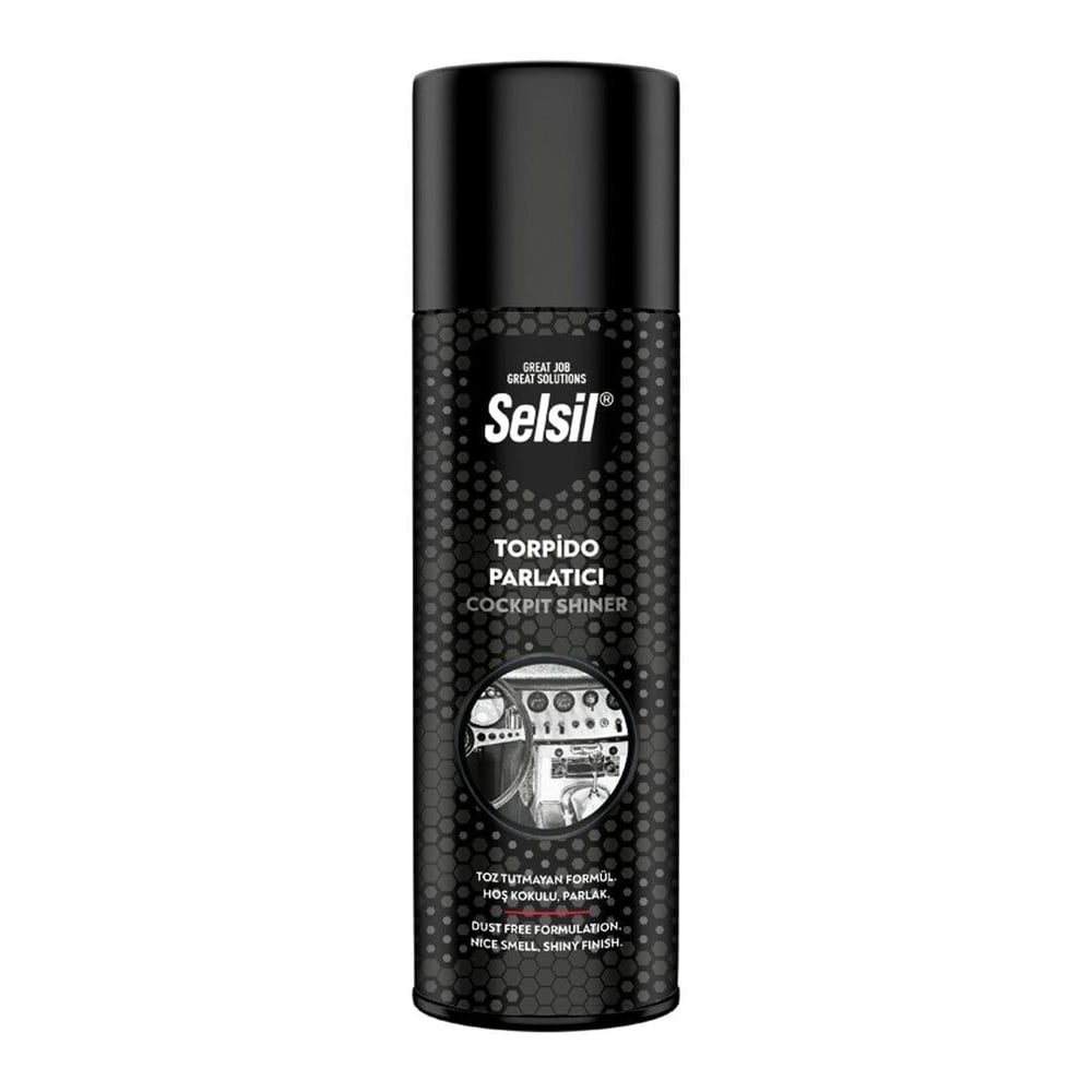 SELSİL OTO - ARAÇ TORPİDO PARLATICI SPREY 200ML HOŞ KOKULU - PARLAK - TOZ TUTMAYAN FORMÜL (5293)