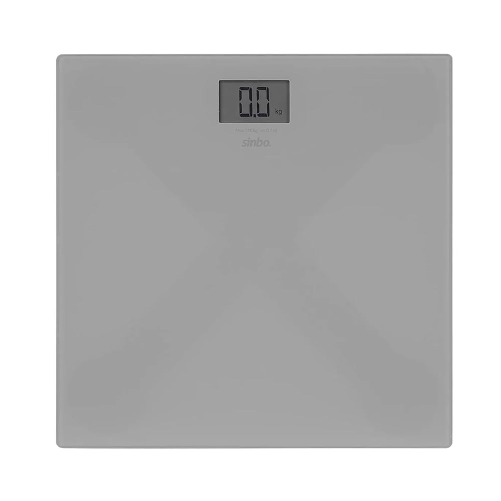 SİNBO SBS-4451 DİJİTAL - PİLLİ GRİ CAM BANYO BASKÜL TERAZİ TARTI LCD EKRAN 180KG/100GR 26X26CM (5293)