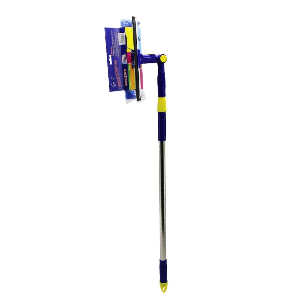 STAR Q 2 BAŞLI=CAMSİL ÇEKPAS - M.FİBER MOP=24.5CM 360 DERECE BAŞLIK CAMSİL - MOP UZAYAN METAL - PLS.SAP= 85-133CM (5293)