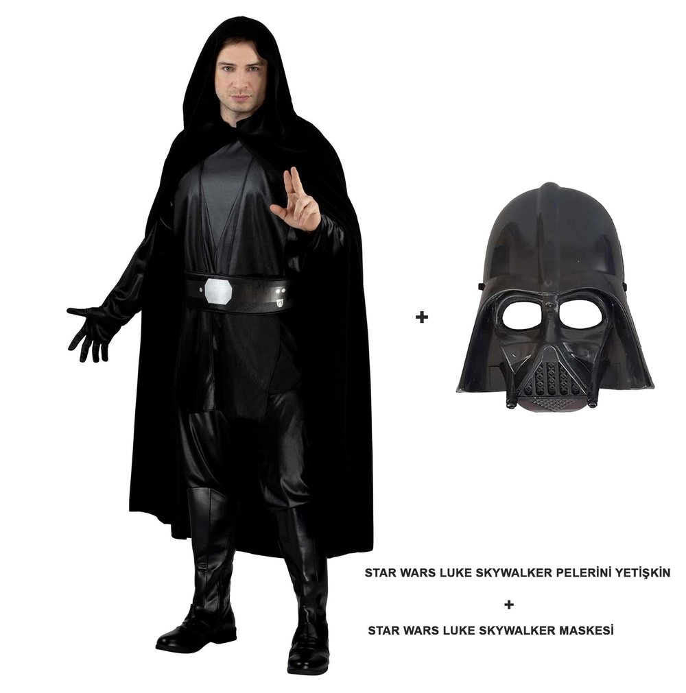 Star Wars Luke Skywalker Pelerini Yetişkin Ve Maskesi (5293)