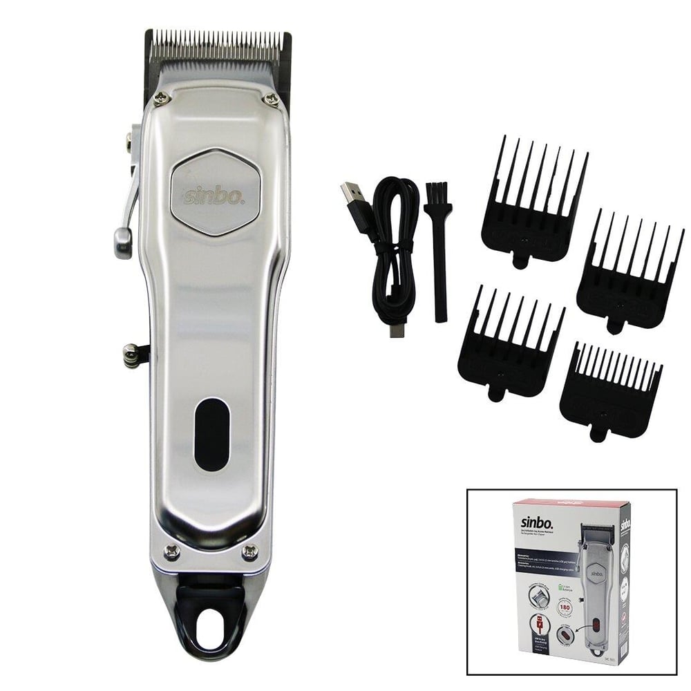 USB ŞARJLI - DİJİTAL GÖSTERGE  SAÇ - SAKAL KESME TRAŞ MAKİNESİ  ÇELİK GÖVDE - KOLLU TARAK AYARI SHC-1905 (5293)
