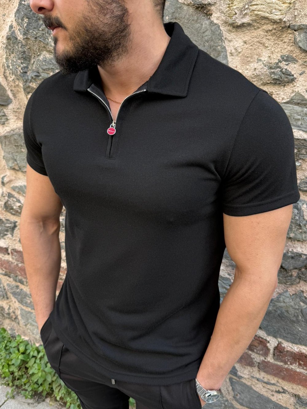 Kiton Polo Yaka Cotton T Shırt 