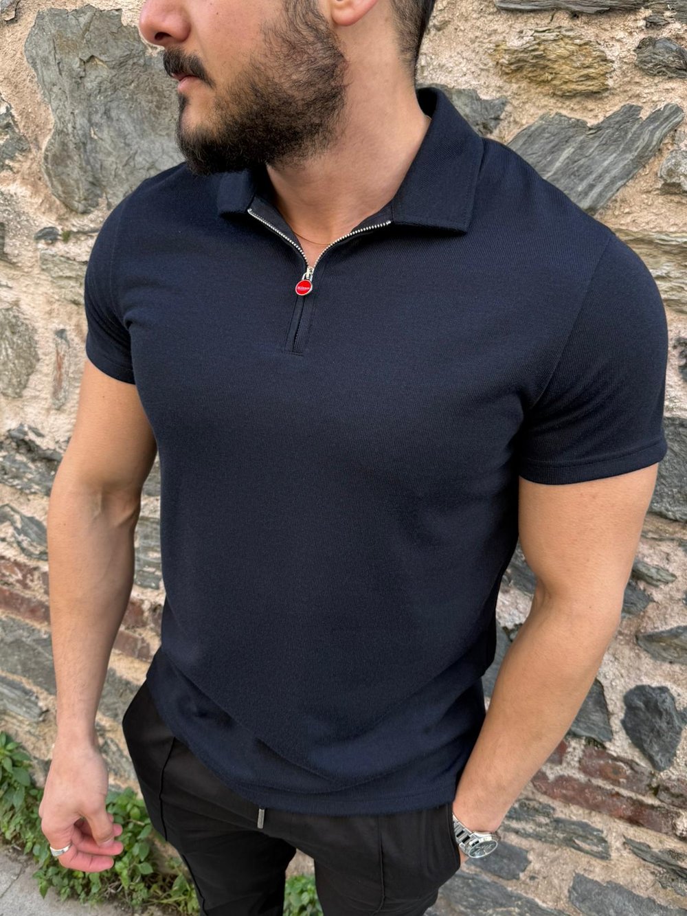 Kiton Polo Yaka Cotton T Shırt 