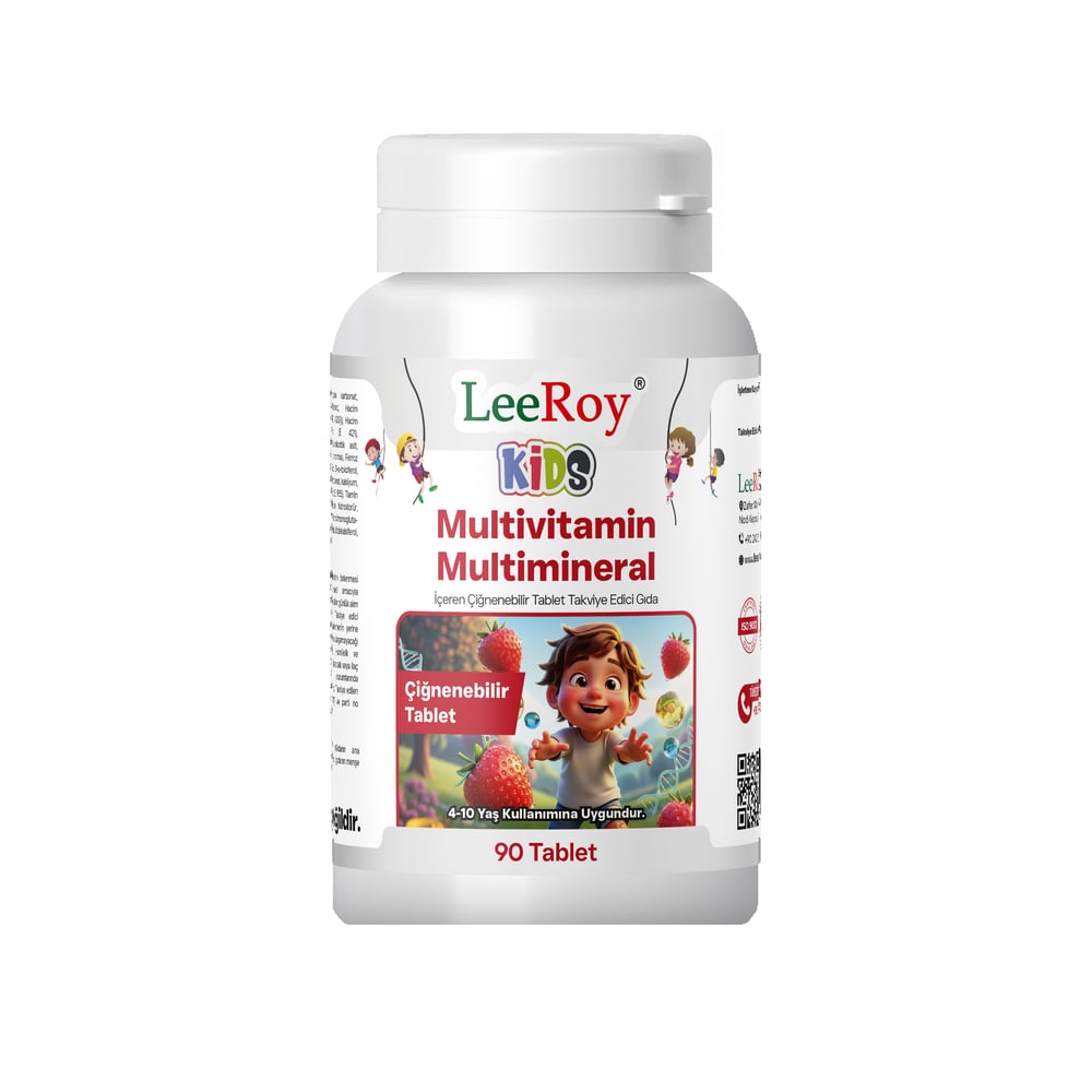Leeroy Kids Multivitamin+Multimineral 4-10 Yaş 90 Tablet