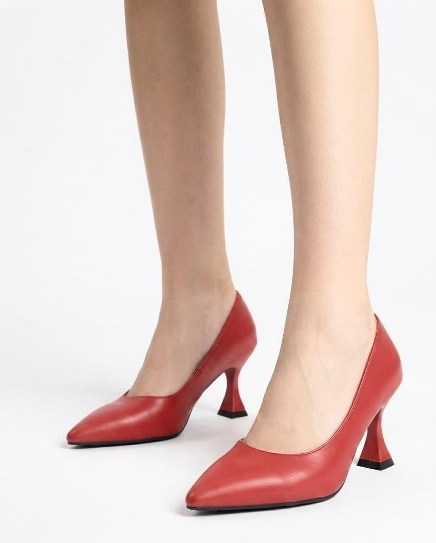 Kadın Flora Kırmızı 6 Cm İnce Topuklu Stiletto  